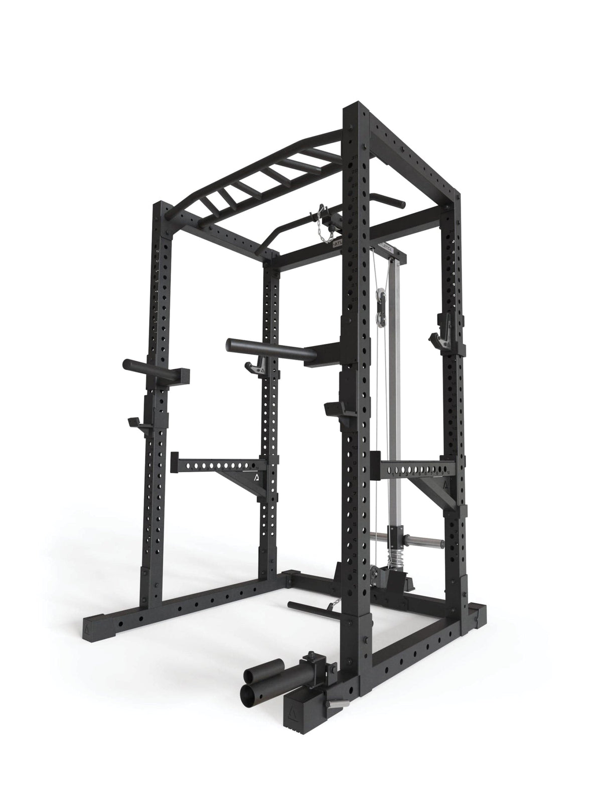R7-Cage Power Rack 80" – with lat pulldown and low row