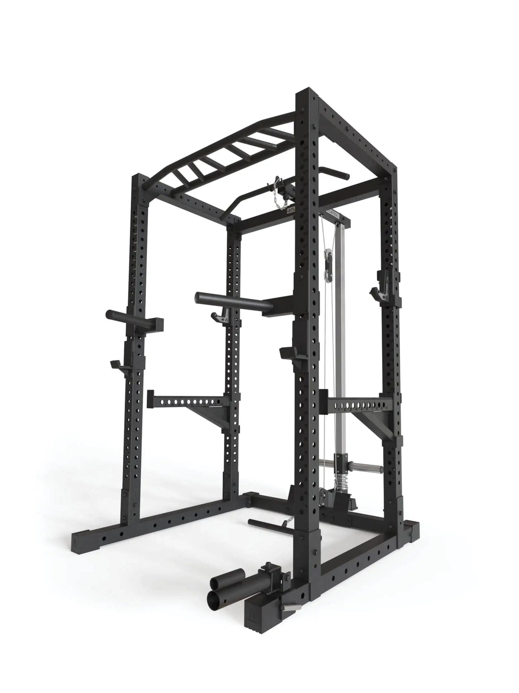 R7-Cage Power Rack 80" – with lat pulldown and low row