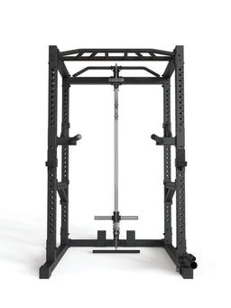 R7-Cage Power Rack 80" – overall view with Pull-Up Bar and J-Hooks