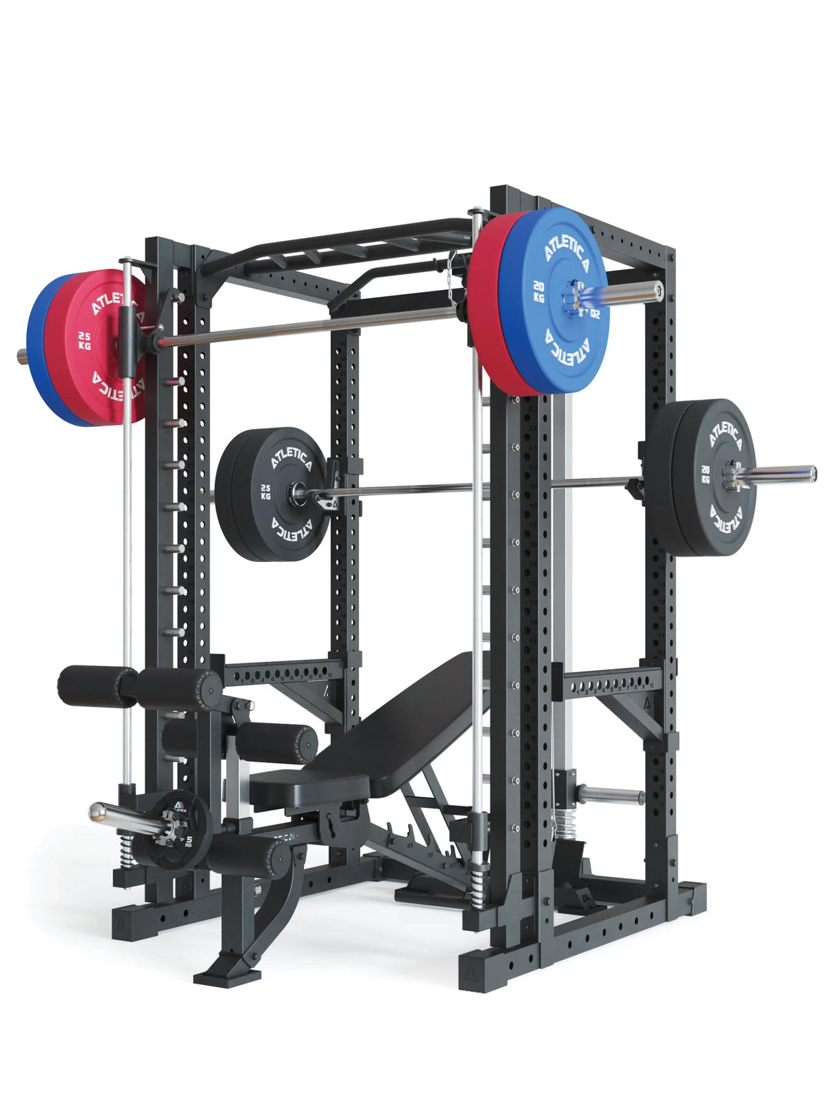 R7-Forge Power Rack 80" with integrated lat pulldown