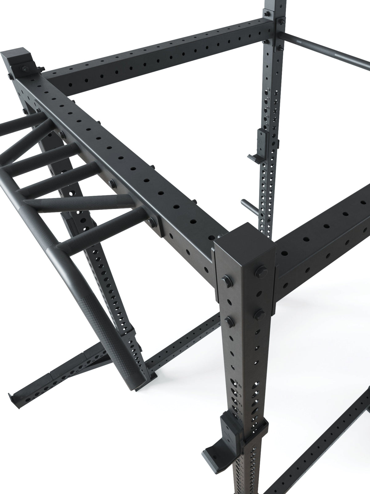 R8 Drift PRO Power Rack - black rack with pull-up bar and dual cable pulley system
