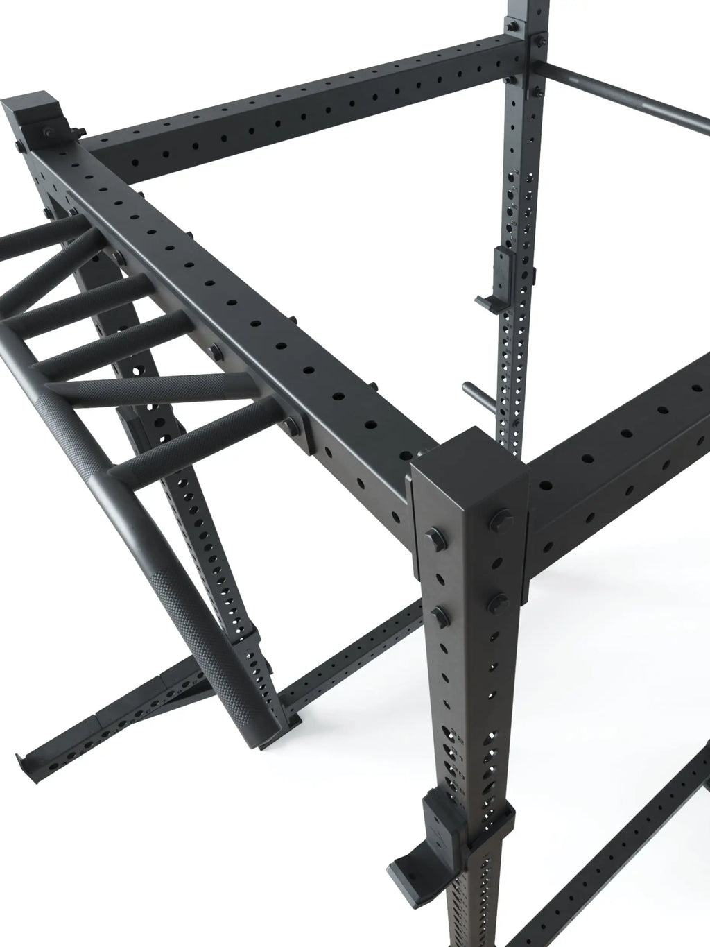 R8 Drift PRO Power Rack - black rack with pull-up bar, holes for accessories