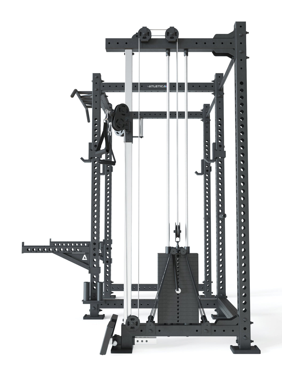 R8 Drift PRO Power Rack - Weight Stack, Cable Pulley, Pull-Up Bar, Weight Plate Holder