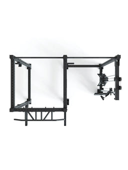 R8 Drift PRO Power Rack - Black Rack with Pull-Up Bar, Weight Plate Mount, Cable Pulley