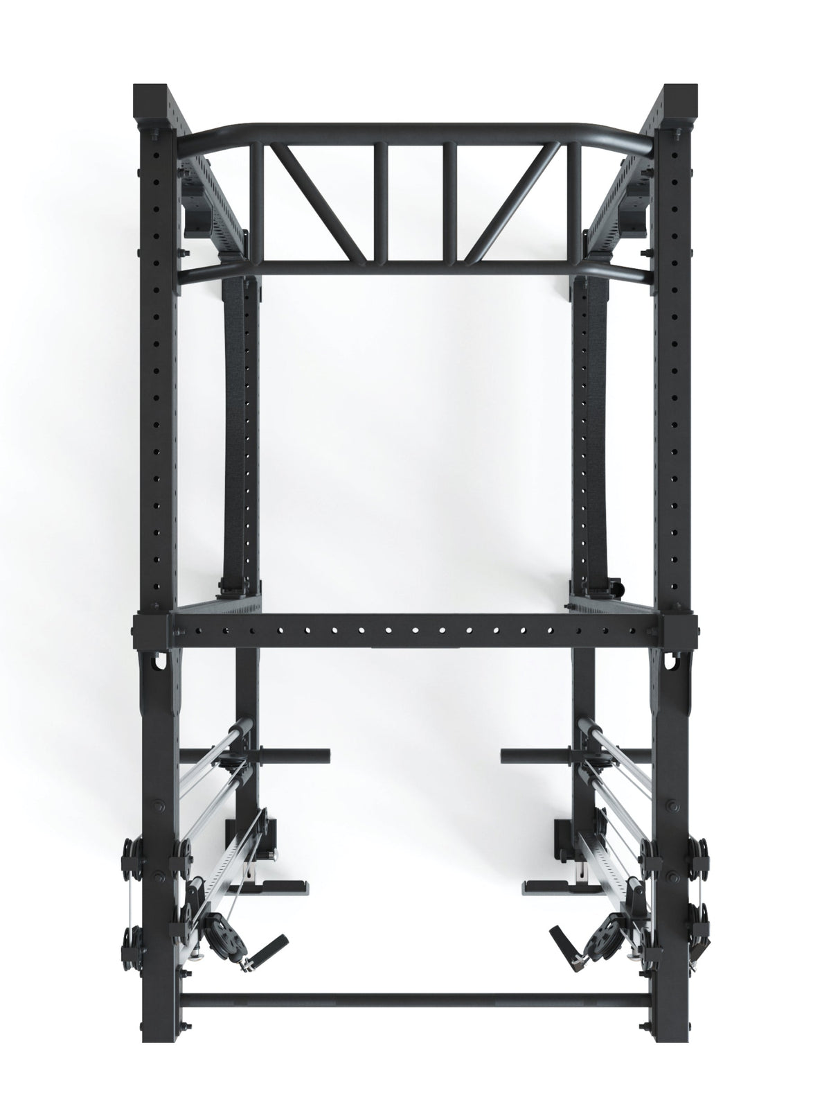 R8 Duality - black Power Rack, Pull-Up Bar, adjustable safety supports