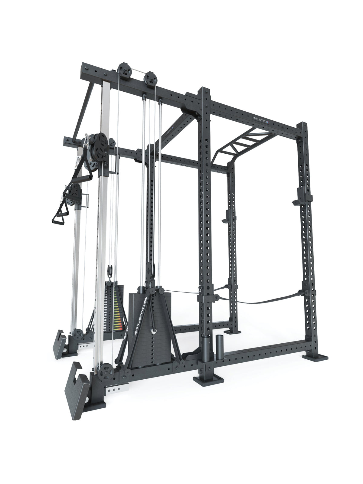 R8 Duality - Power Rack with Cable Pulley, Pull-Up Bar, Weight Plate Holder