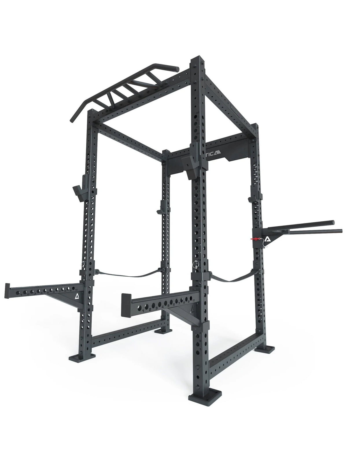R8 SoundWave Power Rack – with 4 J-Hooks, Safety Straps, Spotter Arms and Dip Bar