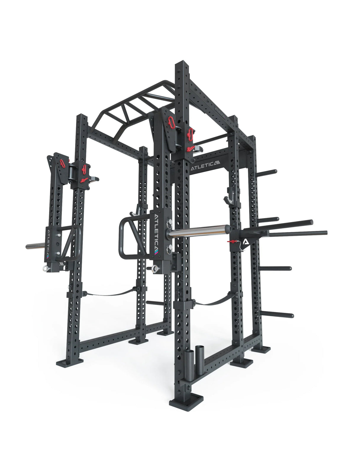 R8 Strike Power Rack with Attachments and Weight Plate Storage