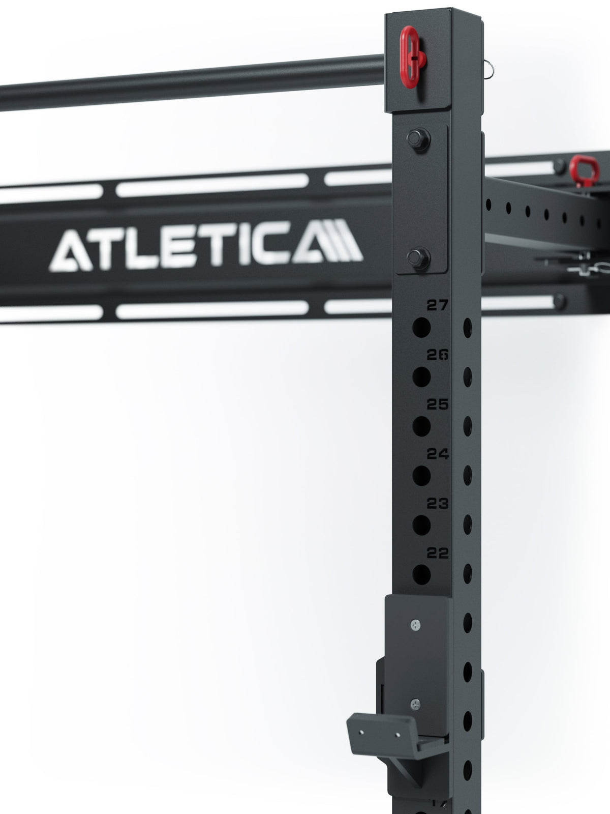 R7 Wall Rack - Black Wall Frame with Perforations, Hooks and Logo 