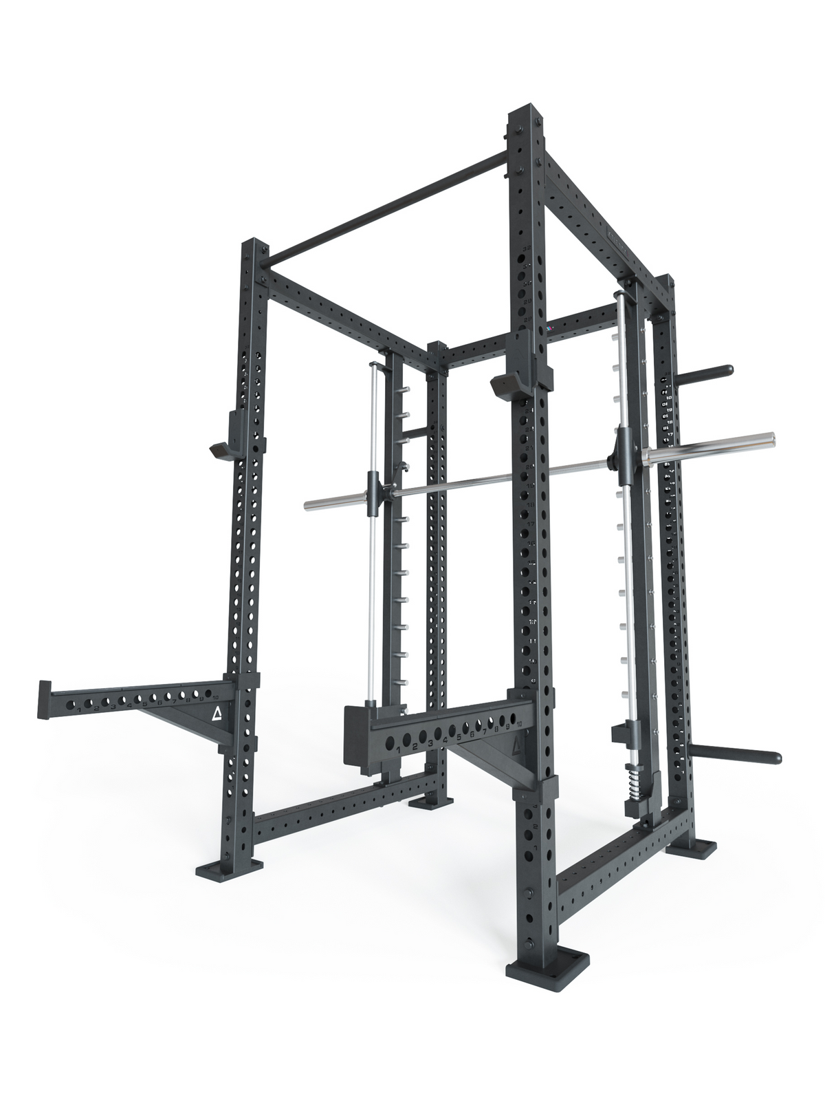 R8 Spectre Power Rack Long - black Smith Machine with Barbells, safety supports