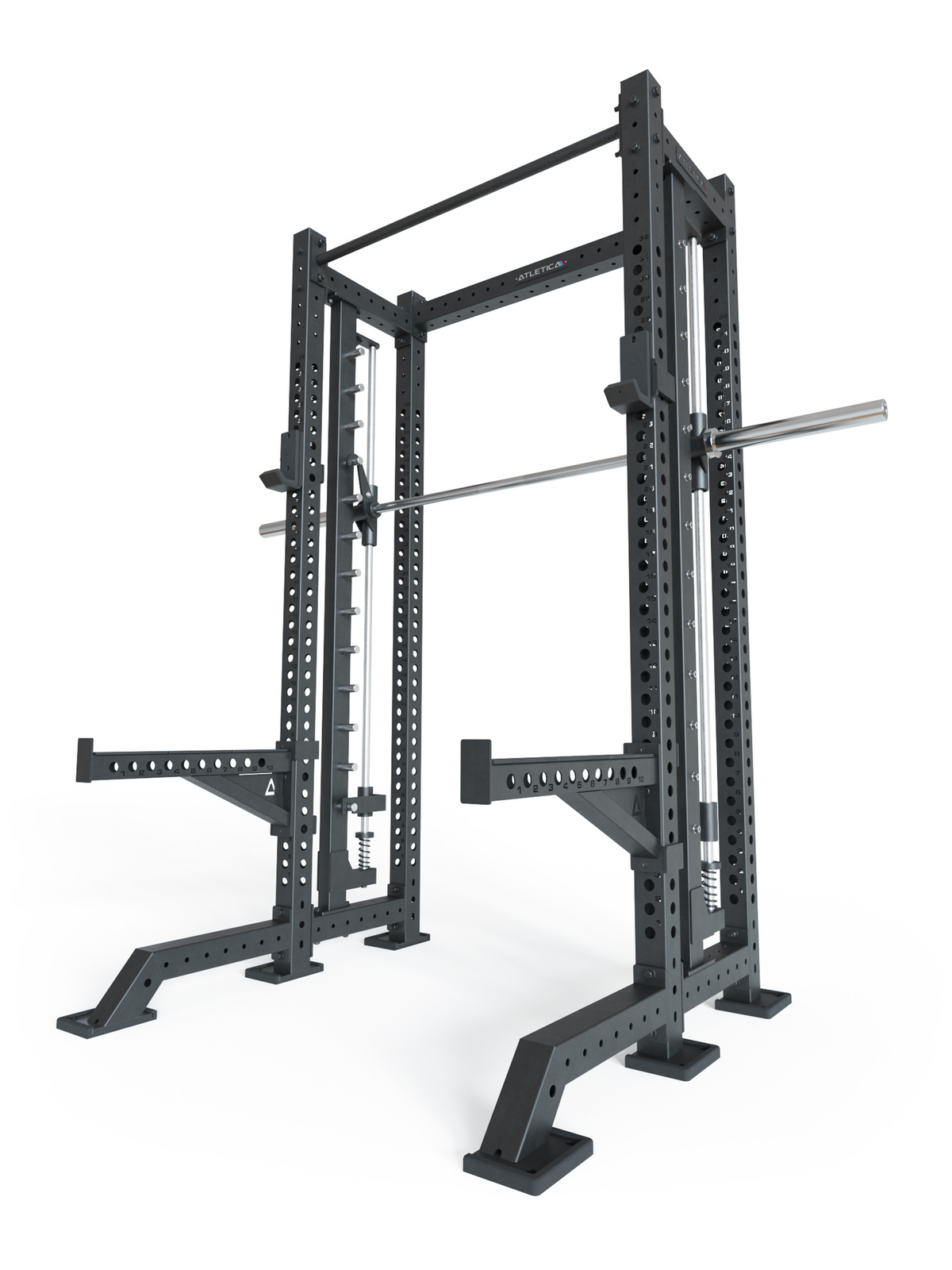 R8 Spectre Short - black Power Rack with barbell, Smith Machine, holes,  