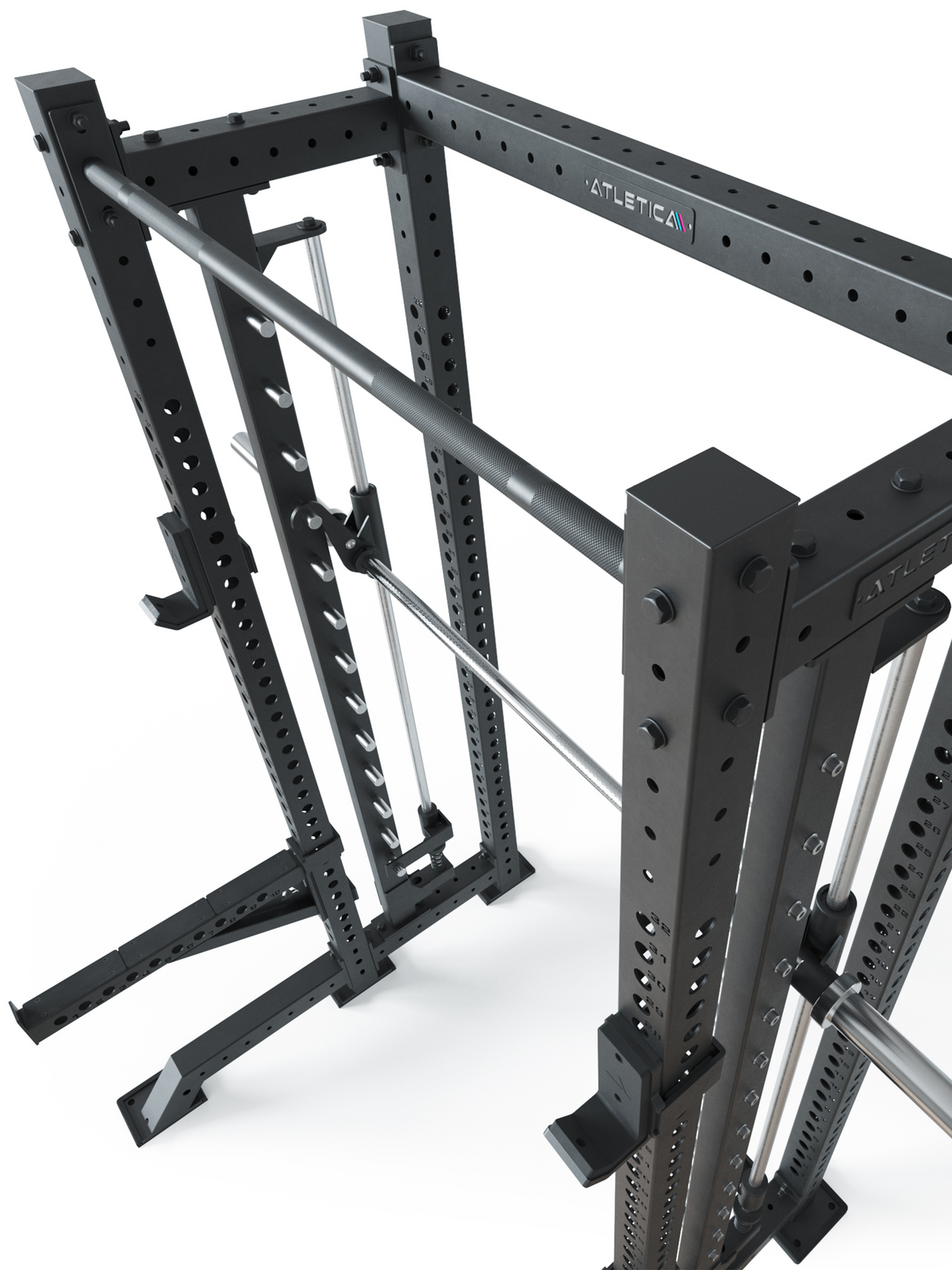 R8 Spectre Short - Black Power Rack with integrated Smith Machine, 