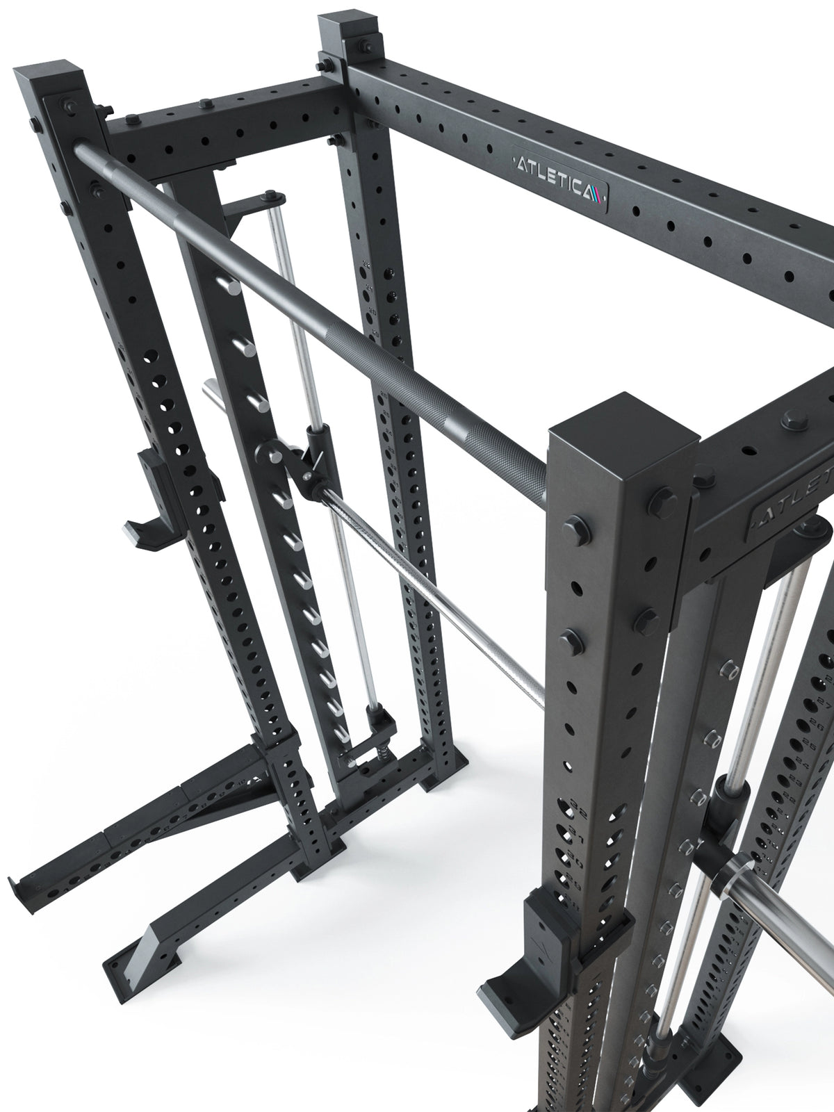 R8 Spectre Short - Black Power Rack with integrated Smith Machine,
