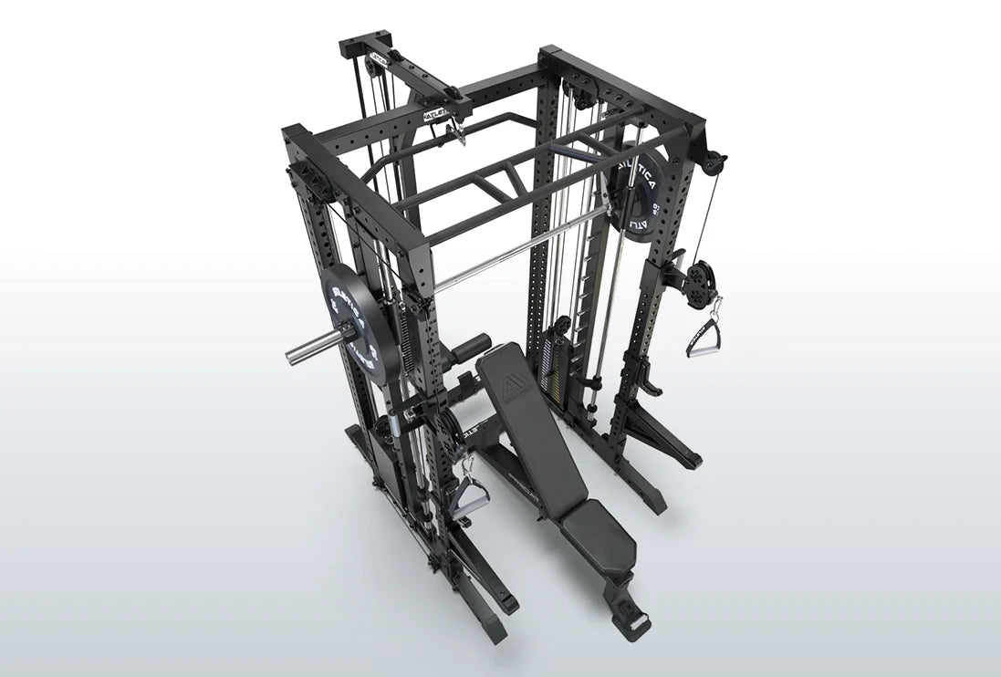 R7 EVO Fighter Power Rack mit kommerzieller Traglast, Kabelzügen und Hantelablagen