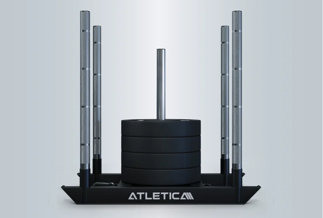 Atletica HRX Power Sled mit Bumper Plates für Functional Training, Kraftausdauer und Conditioning