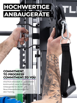 R8 Power Rack – modularly expandable with high-quality R8 attachments