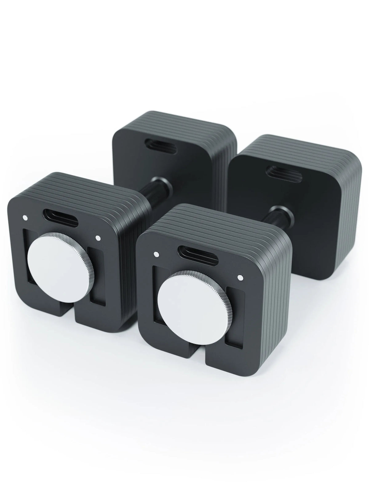 Atletica QUAD - two adjustable dumbbells, square weight plates, central logo