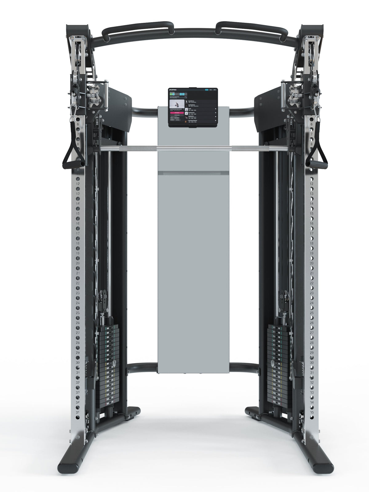 Quantum Home Gym: Functional Trainer with dual cable pulley, 2× 200 lb weight stack in 11-lb increments