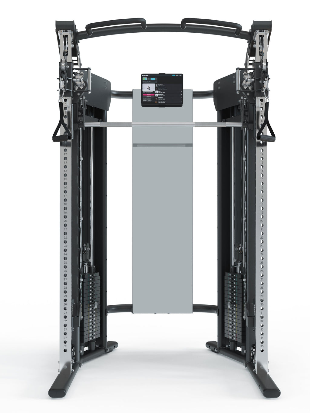 Quantum Home Gym: Functional Trainer with dual cable pulley, 2× 200 lb weight stack in 11-lb increments