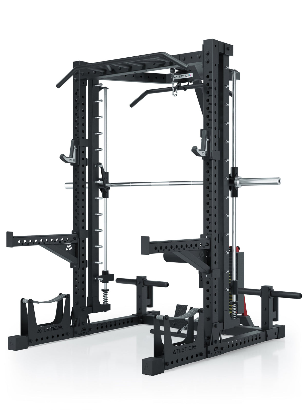 Squat Rack with Smith Machine and 275 lb Lat Pulldown as well as Deadlift Station R7 Nemesis