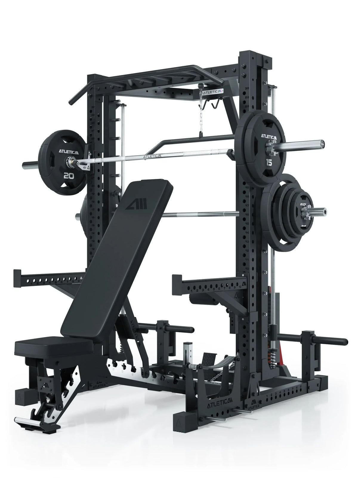 Nemesis Squat Rack with Smith Machine and 275 lb Lat Pulldown 2.75"x2.75" Uprights R7 Series 