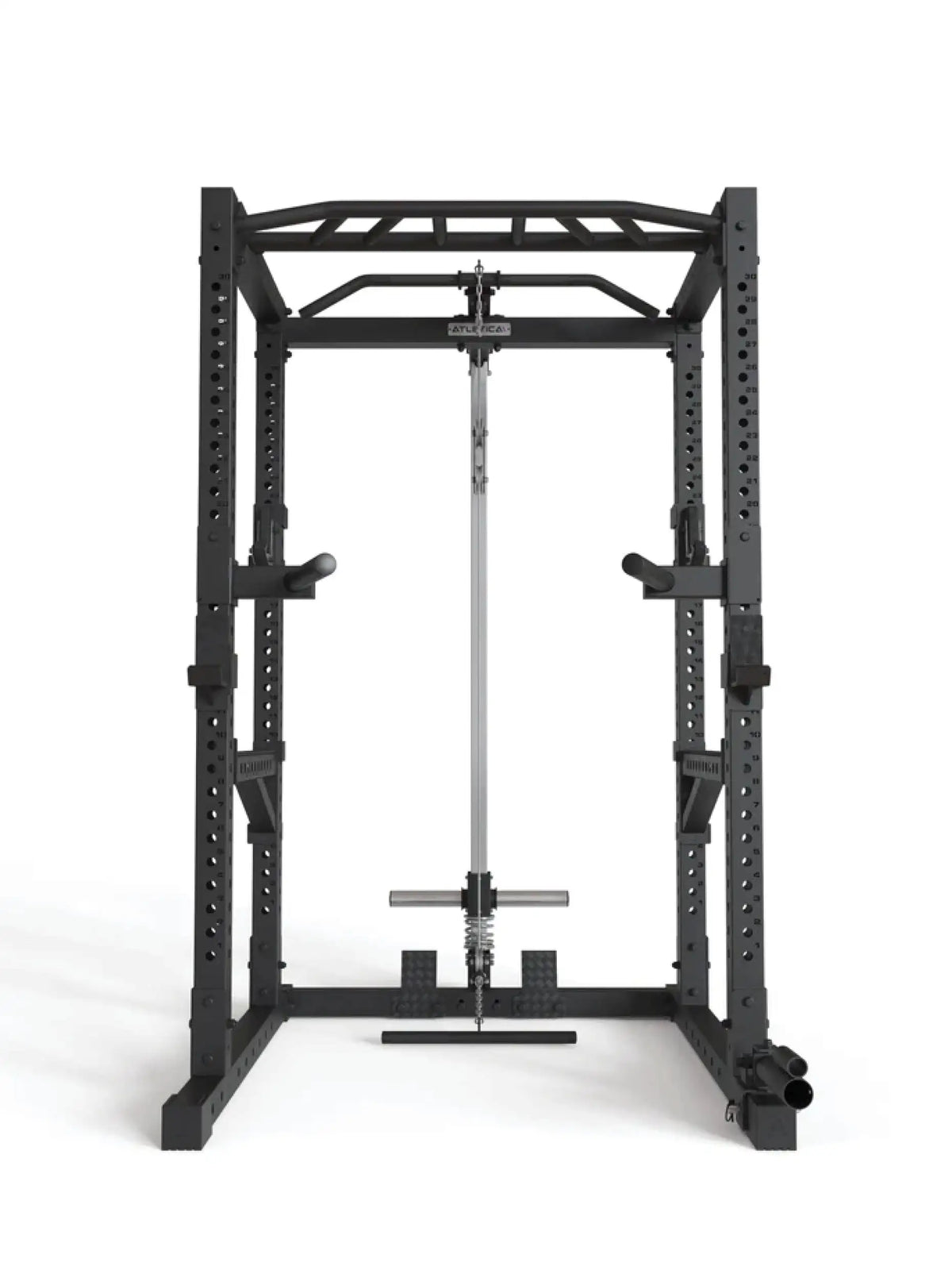 R7-Cage Power Rack – overall view with Pull-Up Bar and J-Hooks 