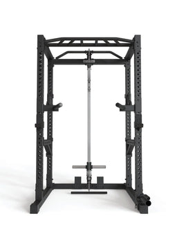 R7-Cage Power Rack – overall view with Pull-Up Bar and J-Hooks 