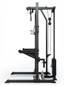 ATLETICA R7 Rider Weight Stack – side view of the weight stack