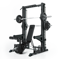 ATLETICA R7 Saber with Smith machine, adjustable bench and loaded barbell