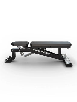 ATLETICA Predator Weight Bench Flat – Angled View Right, Seat and Back Padding