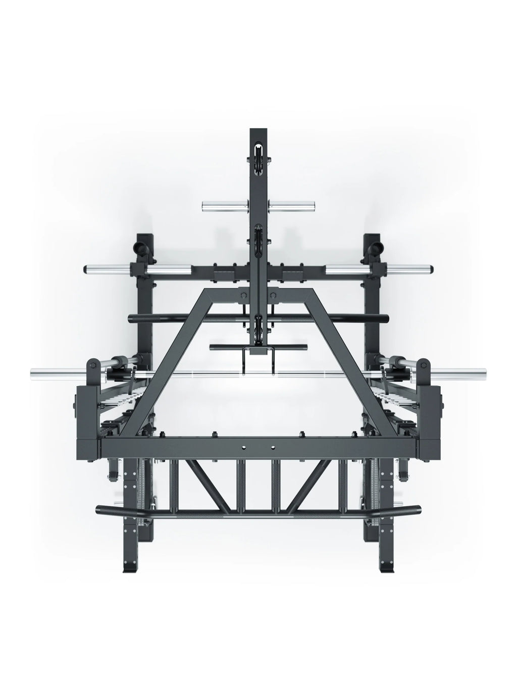 R7 Nemesis Squat Rack with multiple weight plate holders, robust metal frame