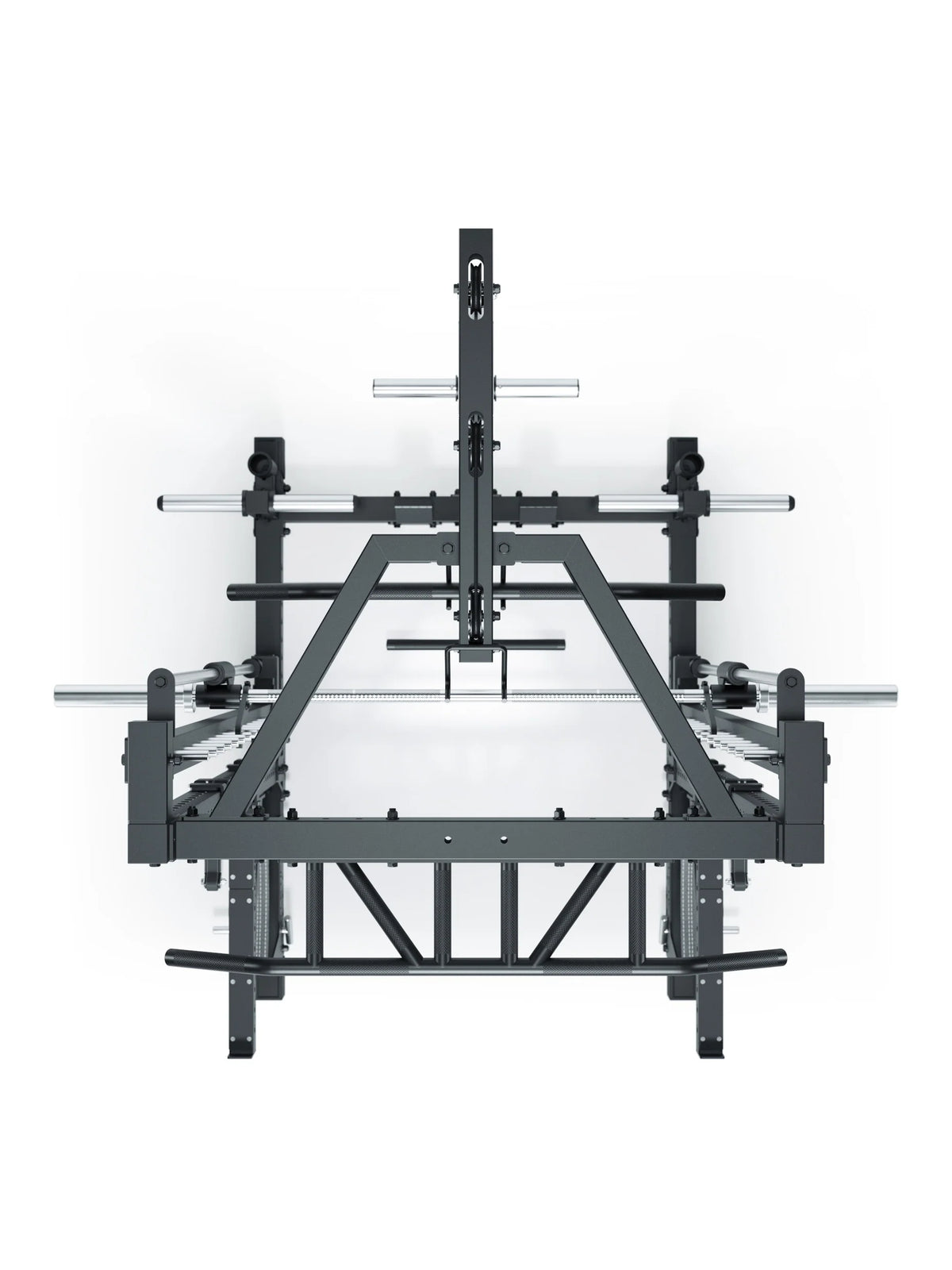 R7 Nemesis Squat Rack with Weight Plate Holders, Steel Frame, several Handles 