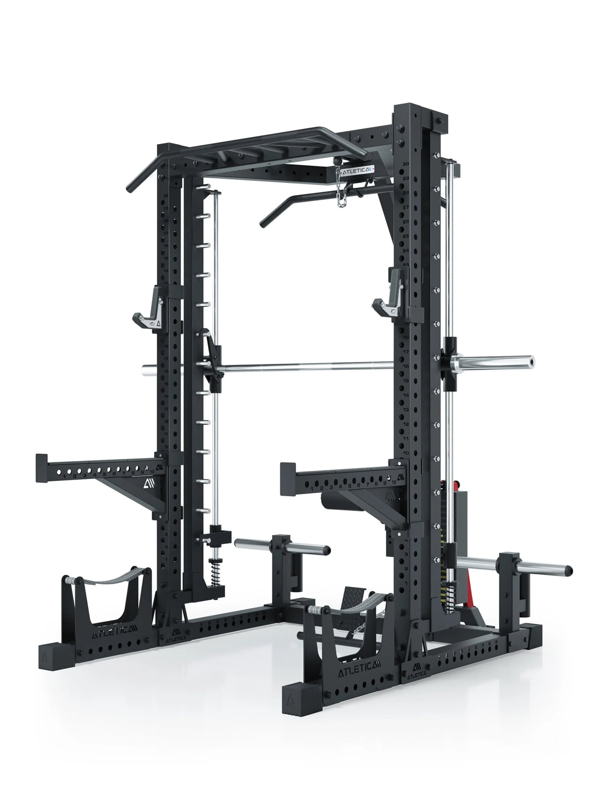 Atletica R7 Nemesis - Squat Rack with Smith Machine, Deadlift Station, Pull-Up Bar, barbell holder, weight stack 