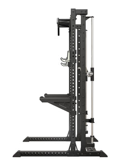 ATLETICA R7 Saber squat rack with Smith machine – side view