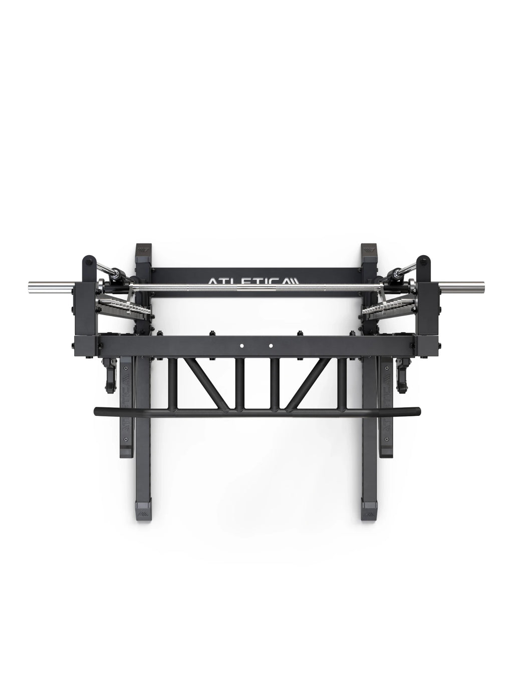 ATLETICA R7 Saber squat rack with Smith machine – top view