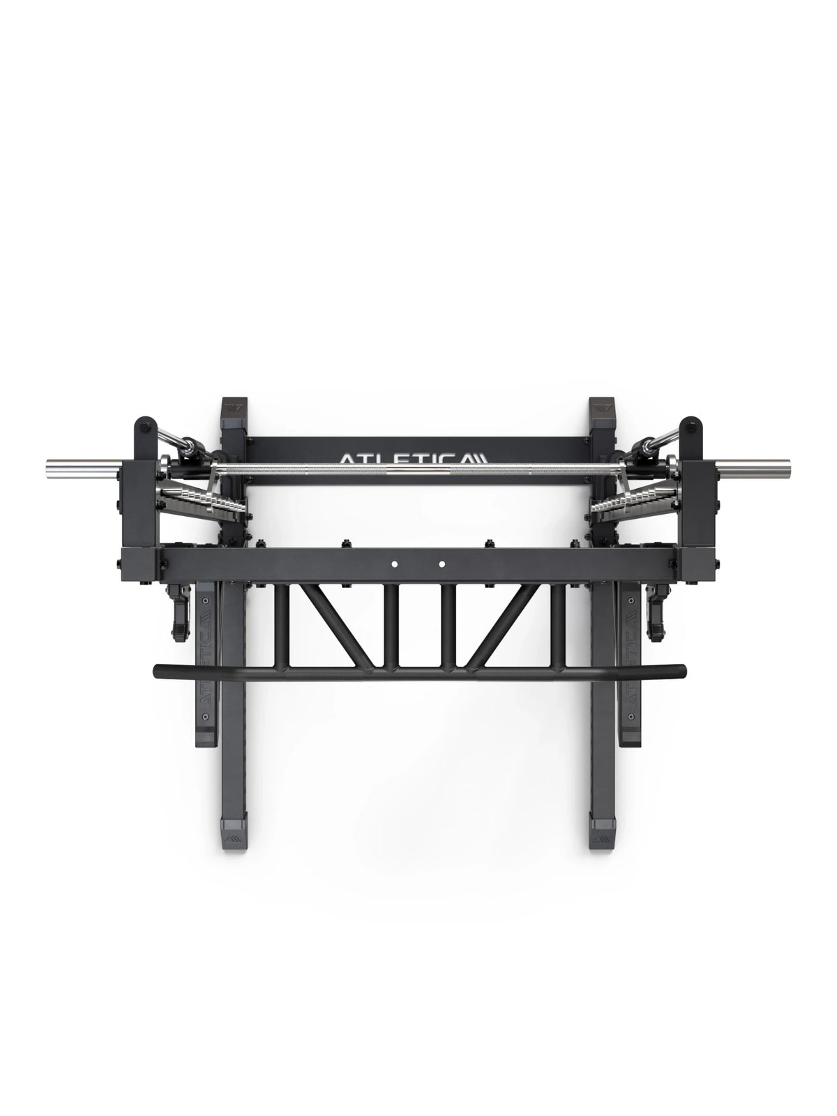 ATLETICA R7 Saber squat rack with Smith machine – top view