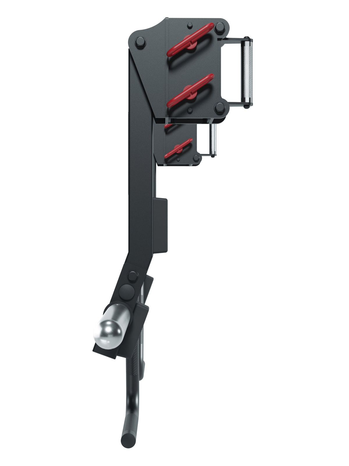 R8 Jammer Arms with red levers, silver grip, black curved grip