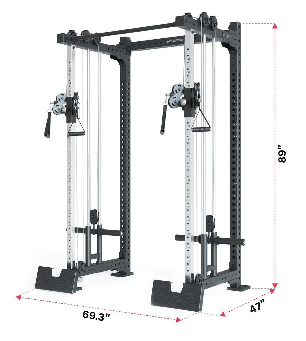 R8 Nitro Cable Rack - functional trainer with two weight stacks, free-standing, wall-mountable