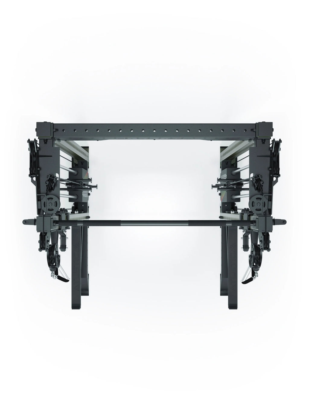 R8 Bradley Short - Power Rack, Functional Trainer, two weight stacks, military green