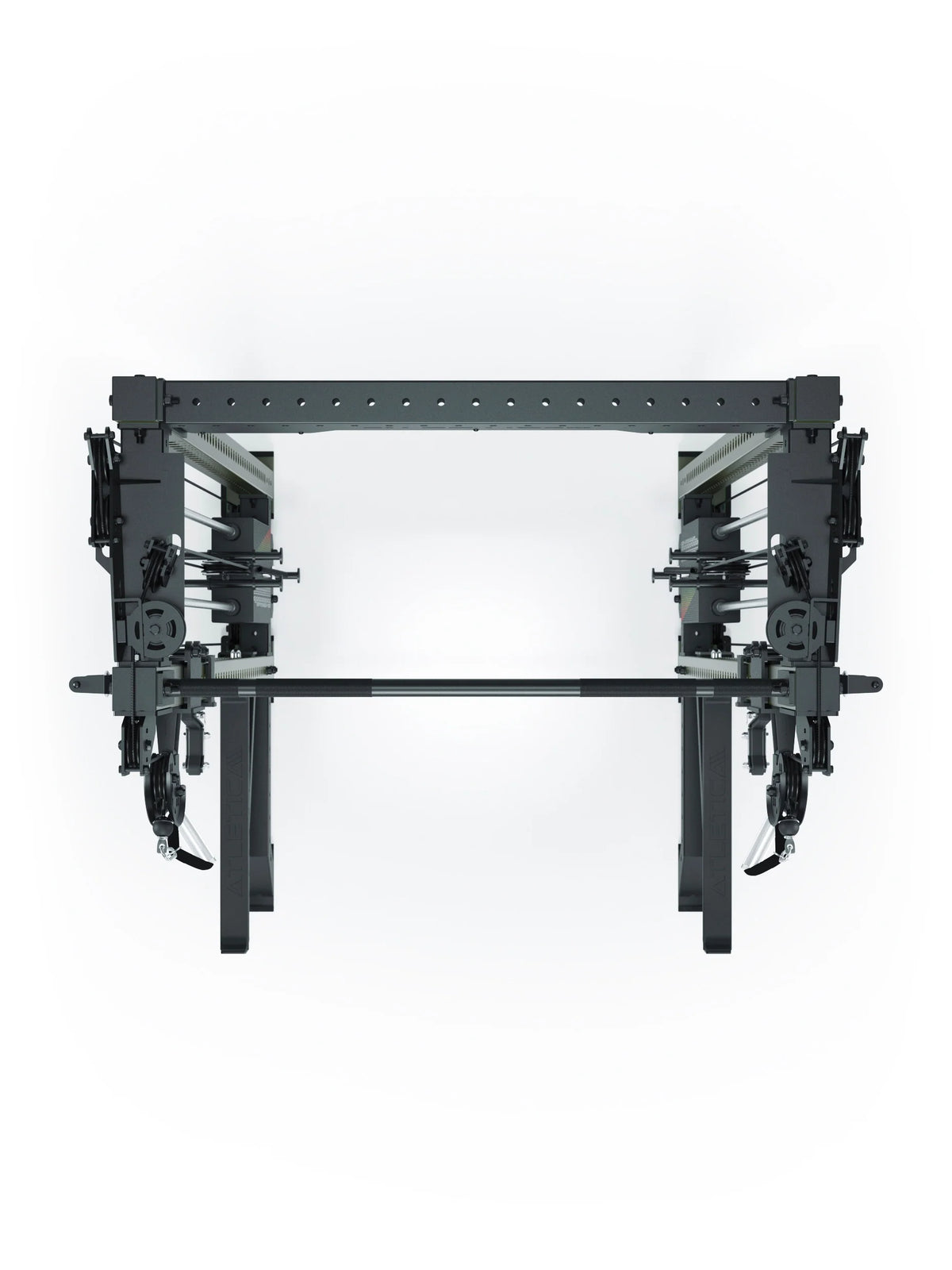 R8 Bradley Short - Power Rack, Functional Trainer, two weight stacks, military green