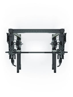 R8 Bradley Short - Power Rack, Functional Trainer, two weight stacks, military green