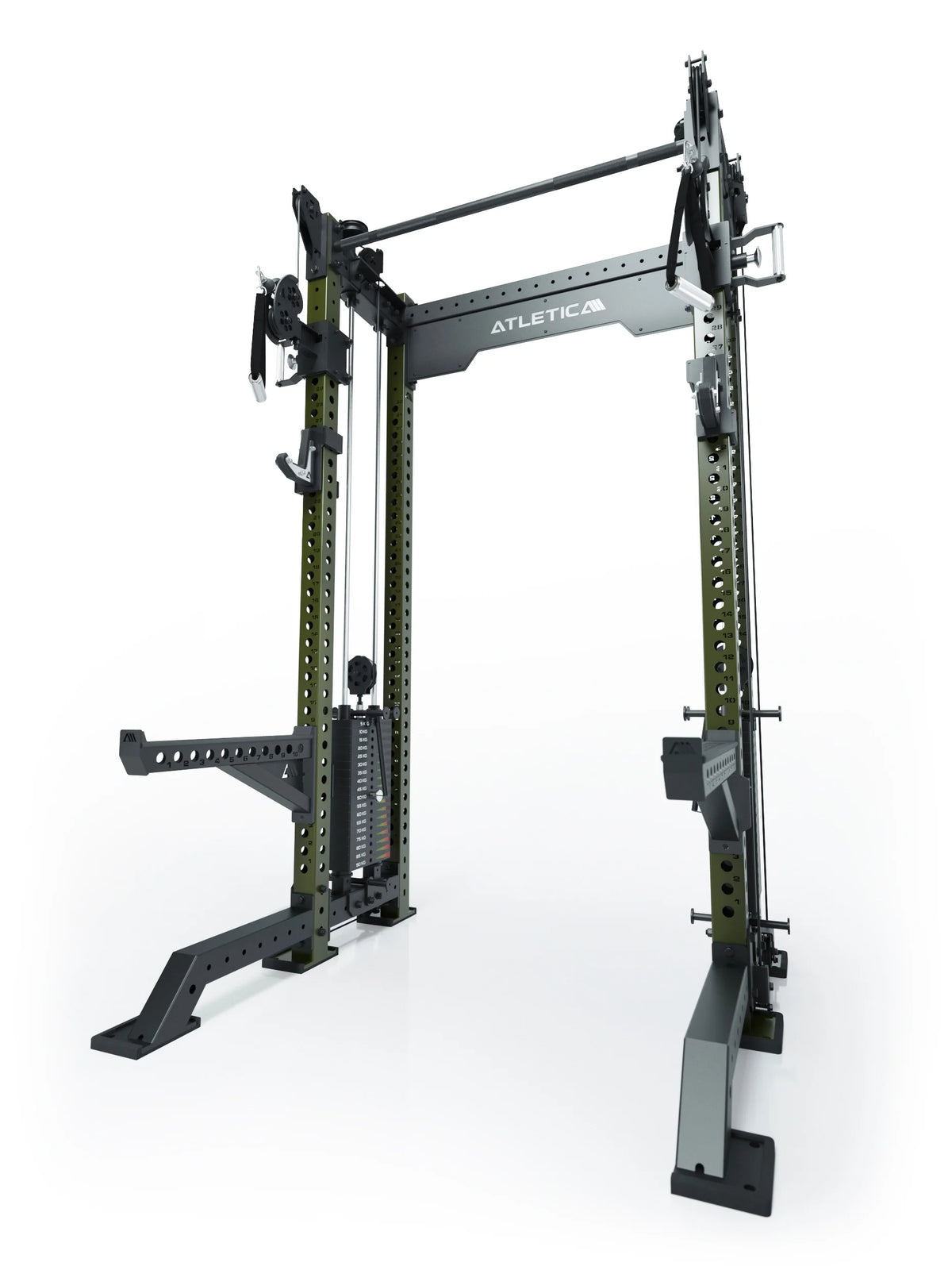 R8 Bradley Short - Power Rack with two Weight Stacks, Pull-Up Bar, Cable Pulley