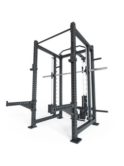 R8 Spectre Power Rack Long - black Smith Machine with pull-up bar, weight plate holders
