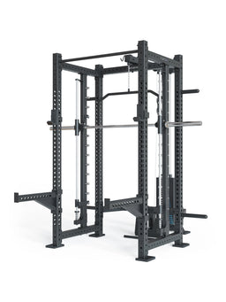 R8 Spectre Power Rack Medium - black Smith Machine with pull-up bar, weight plate holders