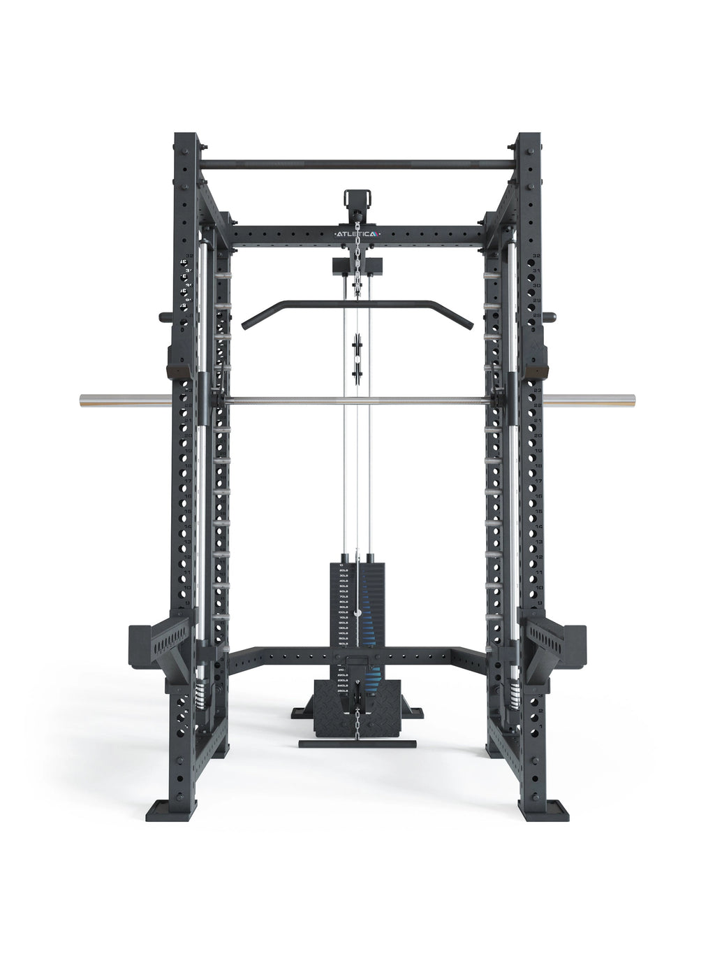 R8 Spectre Power Rack Medium - Smith Machine with Pull-Up Bar, Cable Pulley, Weight Stack