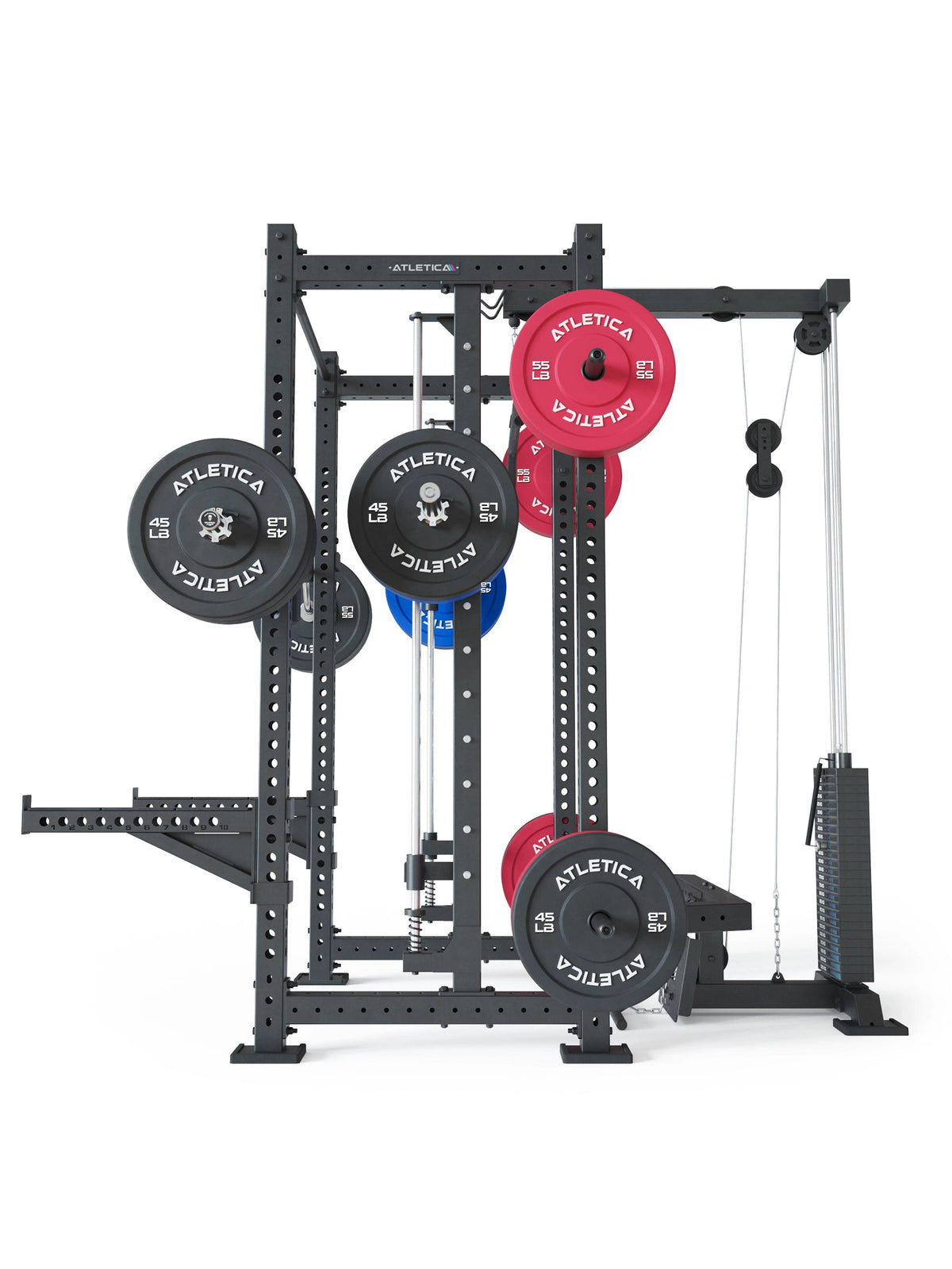 R8 Spectre Power Rack Medium - Smith Machine with Weight Plates, Cable Pulley
