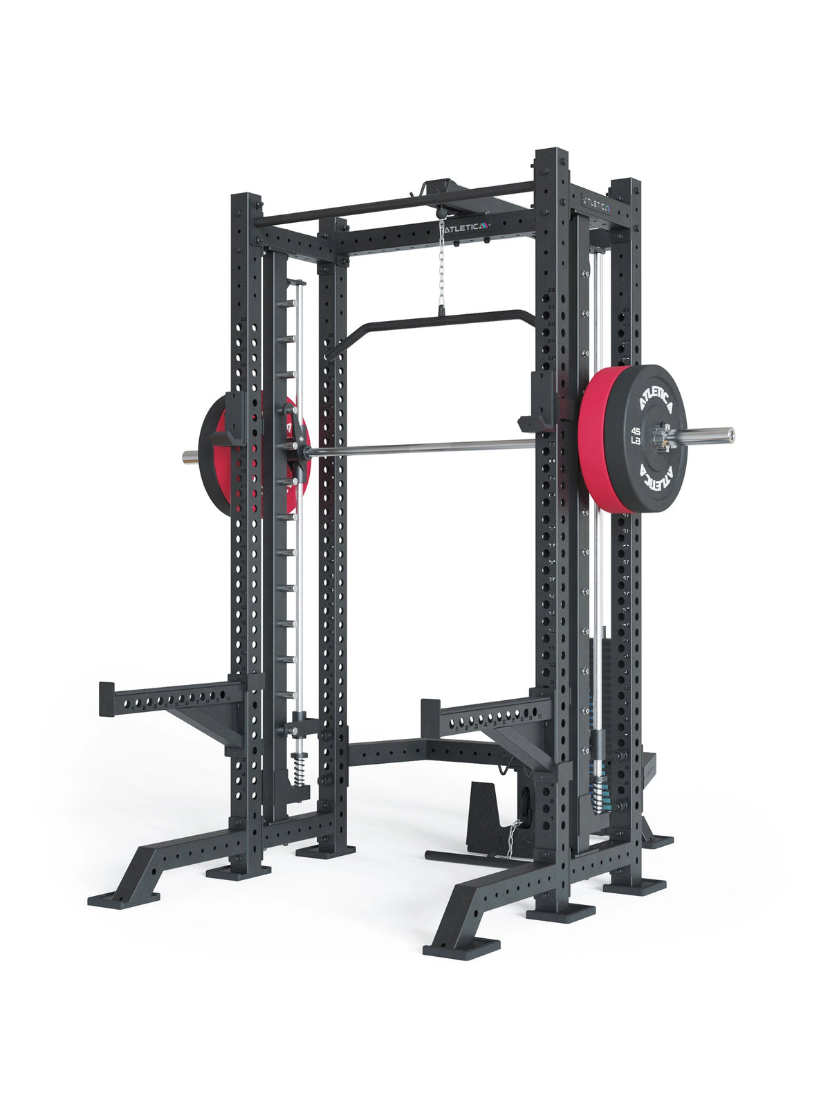 R8 Spectre Power Rack Short - Black Smith Machine with Barbell, Weight Plates