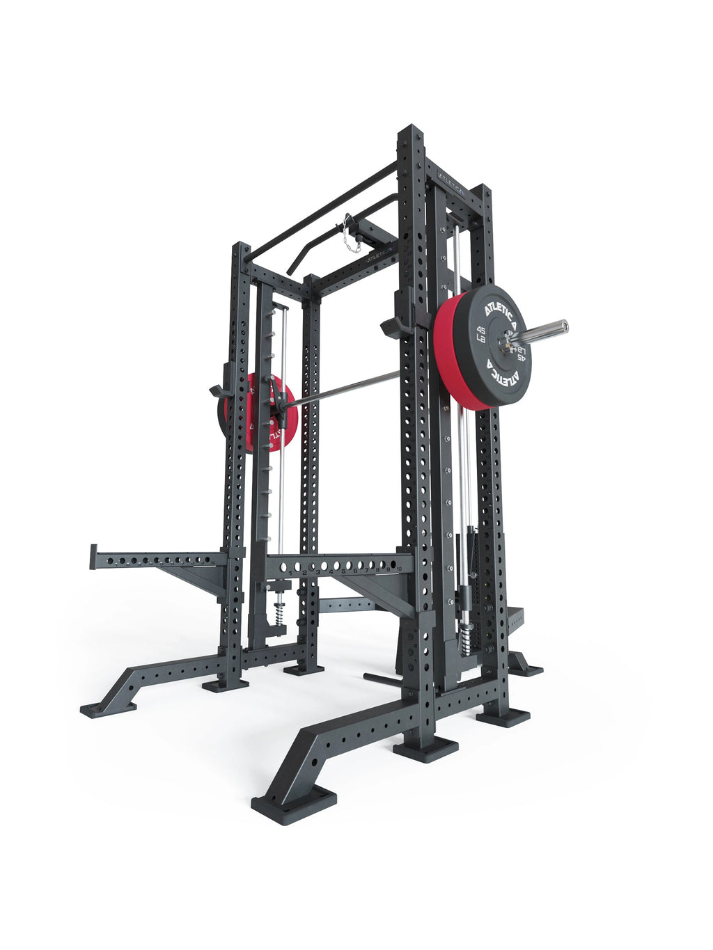 R8 SPECTRE Short - black Power Rack with Smith Machine, lat pulldown, weight plates