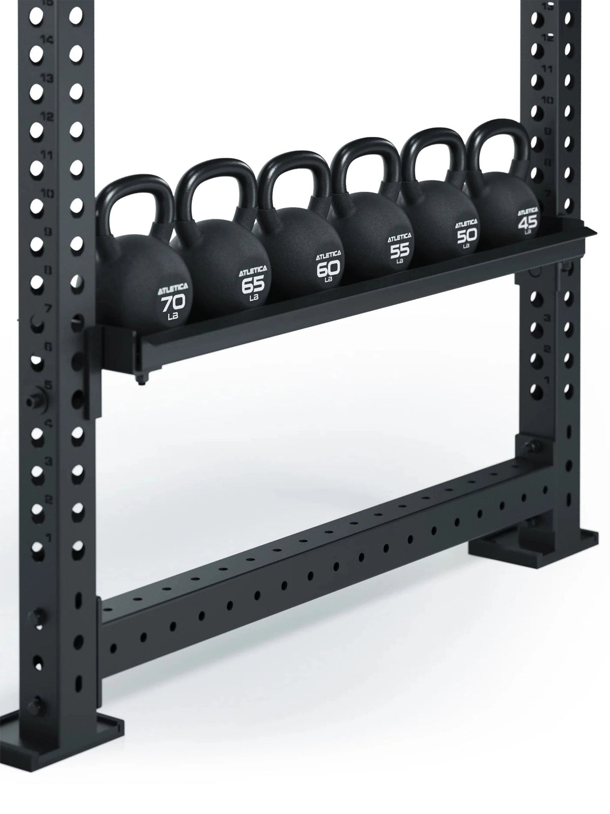 R8 Shelf Rack for Kettlebells with Kettlebells on the rack