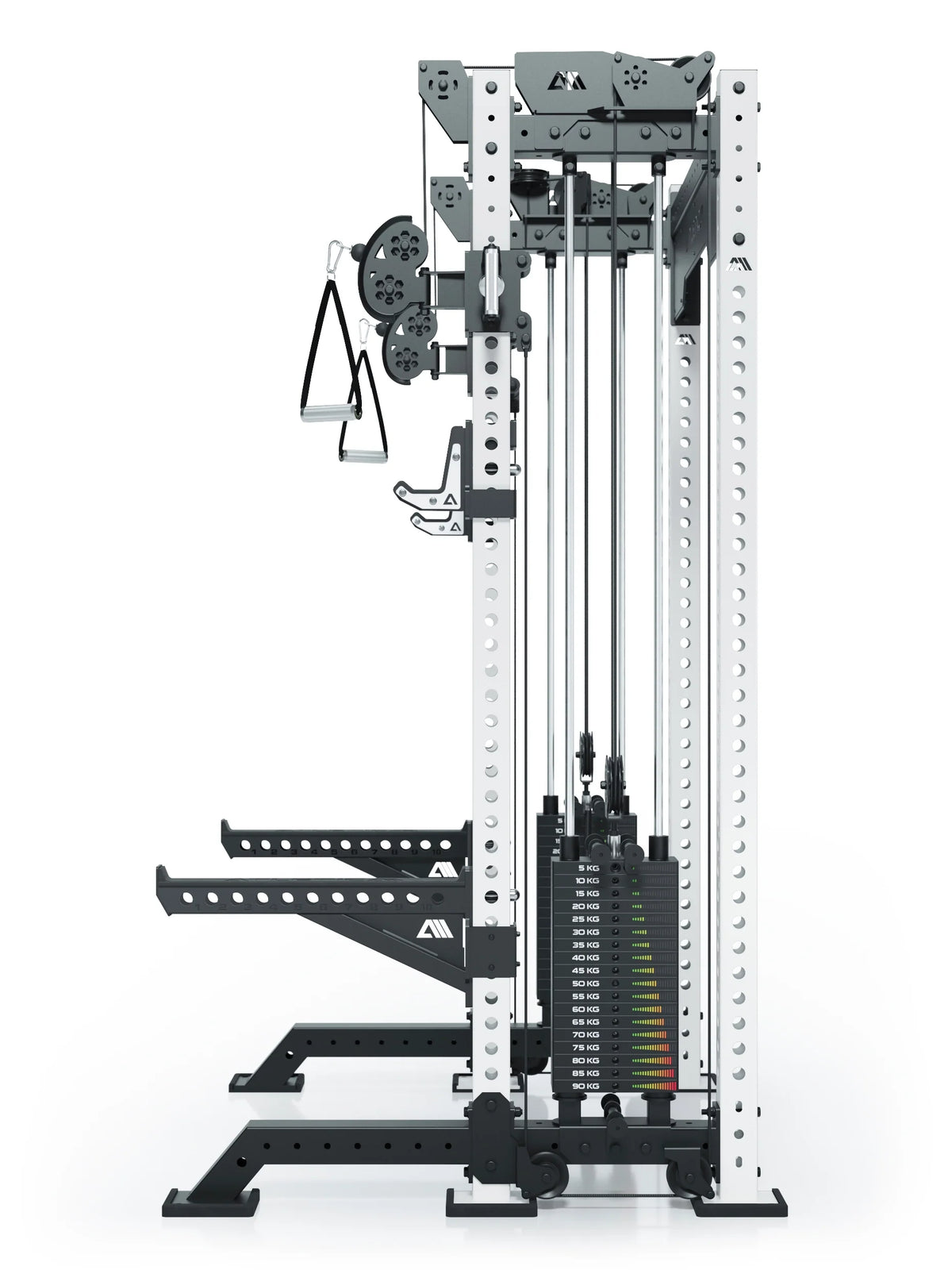 R8 Bradley Power Rack - cage with weight stack, cable pulley, weight plate holder 